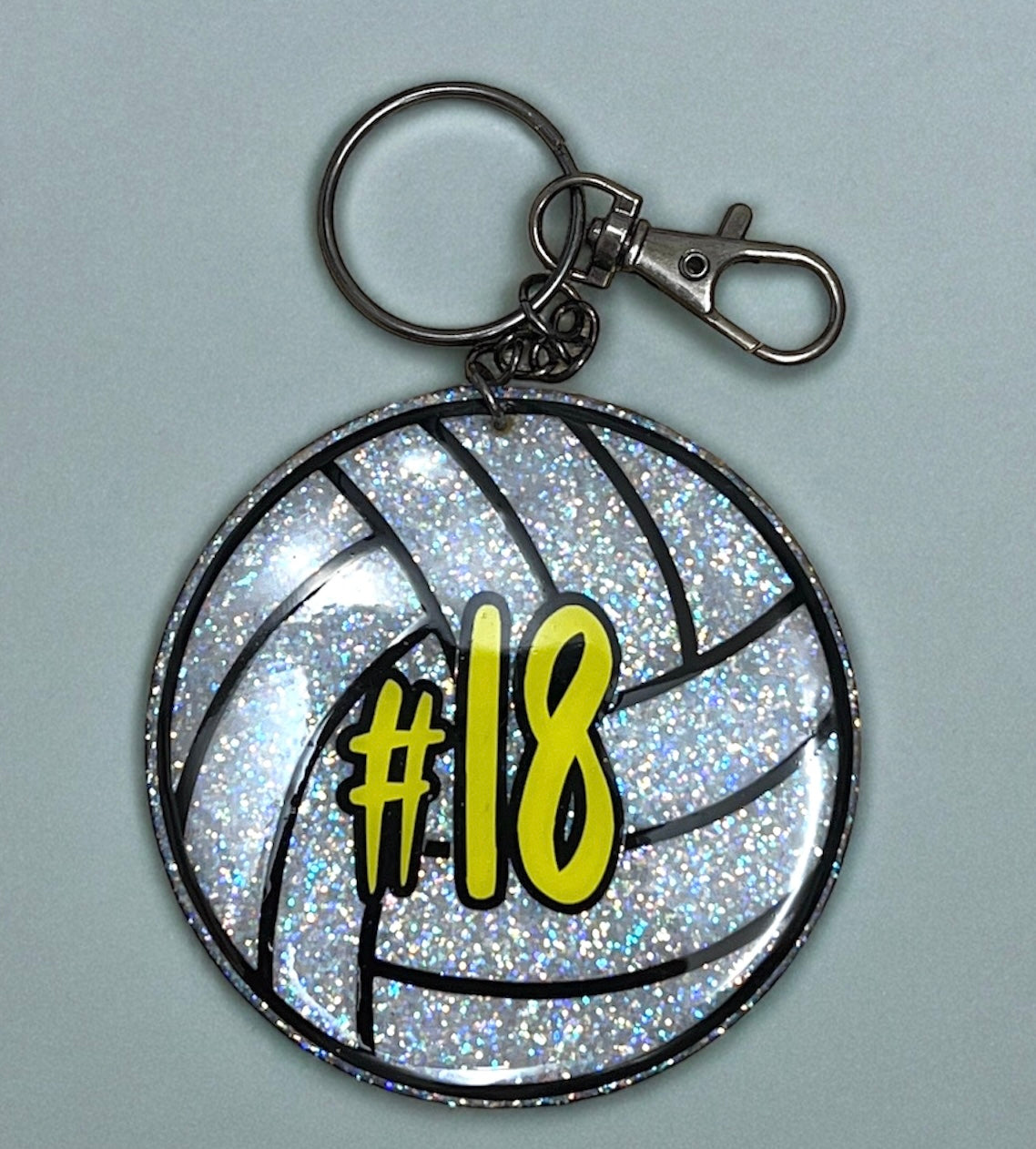 Personalized Volleyball Keychain/Bag Tag