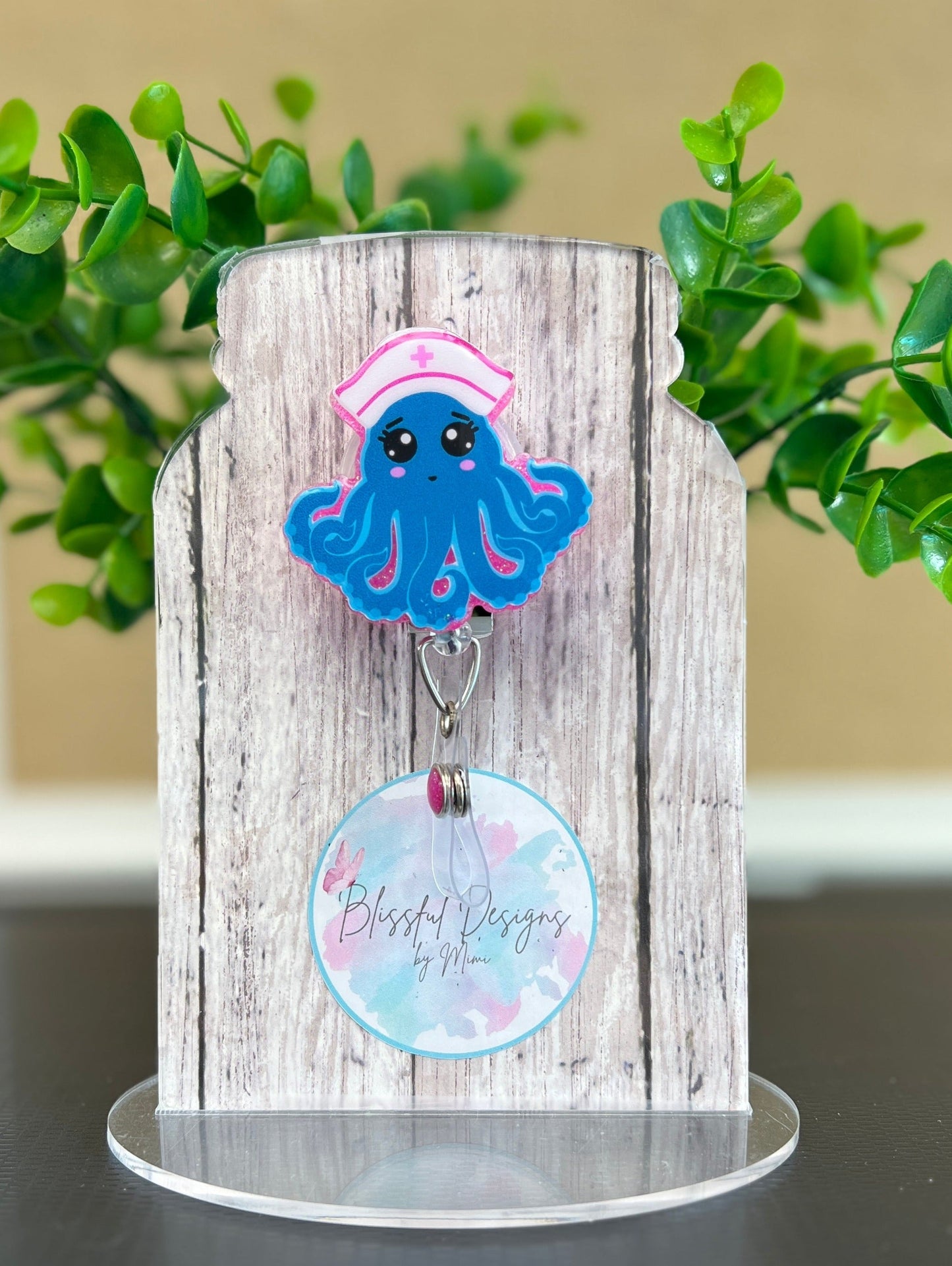 Badge Reel - Nurse Octopus