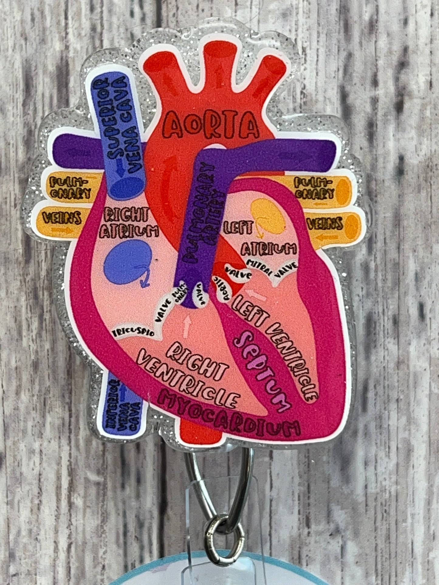 Badge Reel - Heart Labeled Badge Reel