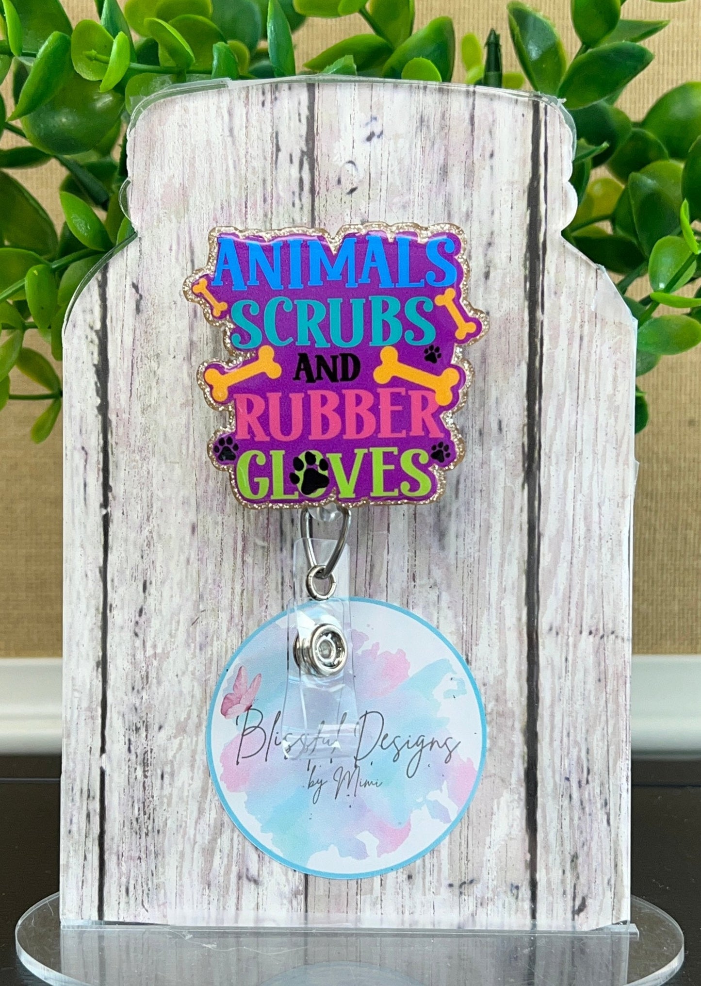 Badge Reel - Animals, Scrubs and Rubber Gloves